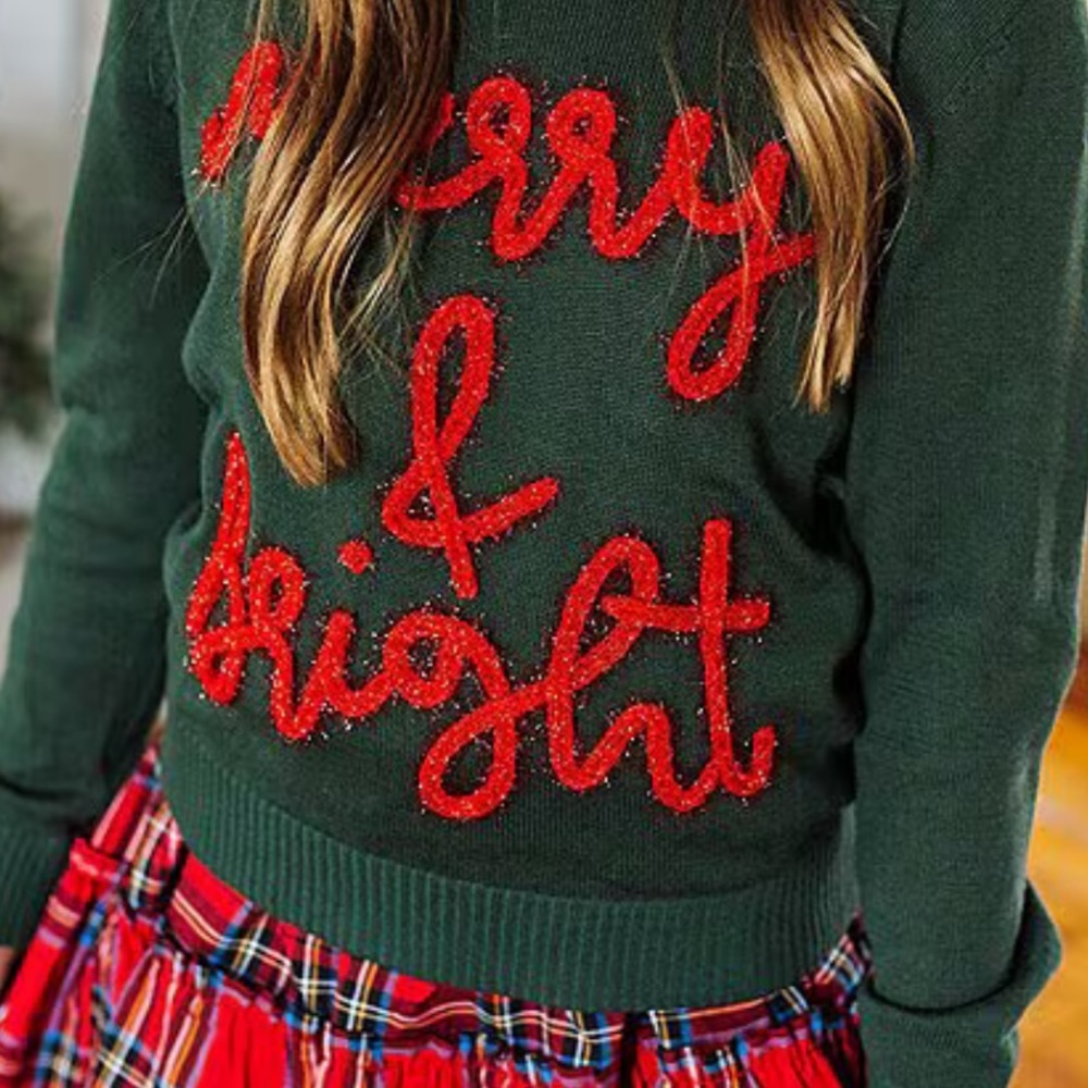 J. Marie Long Sleeve Merry & Bright Sweater small